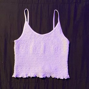 Hollister cropped tank top in light blue size small